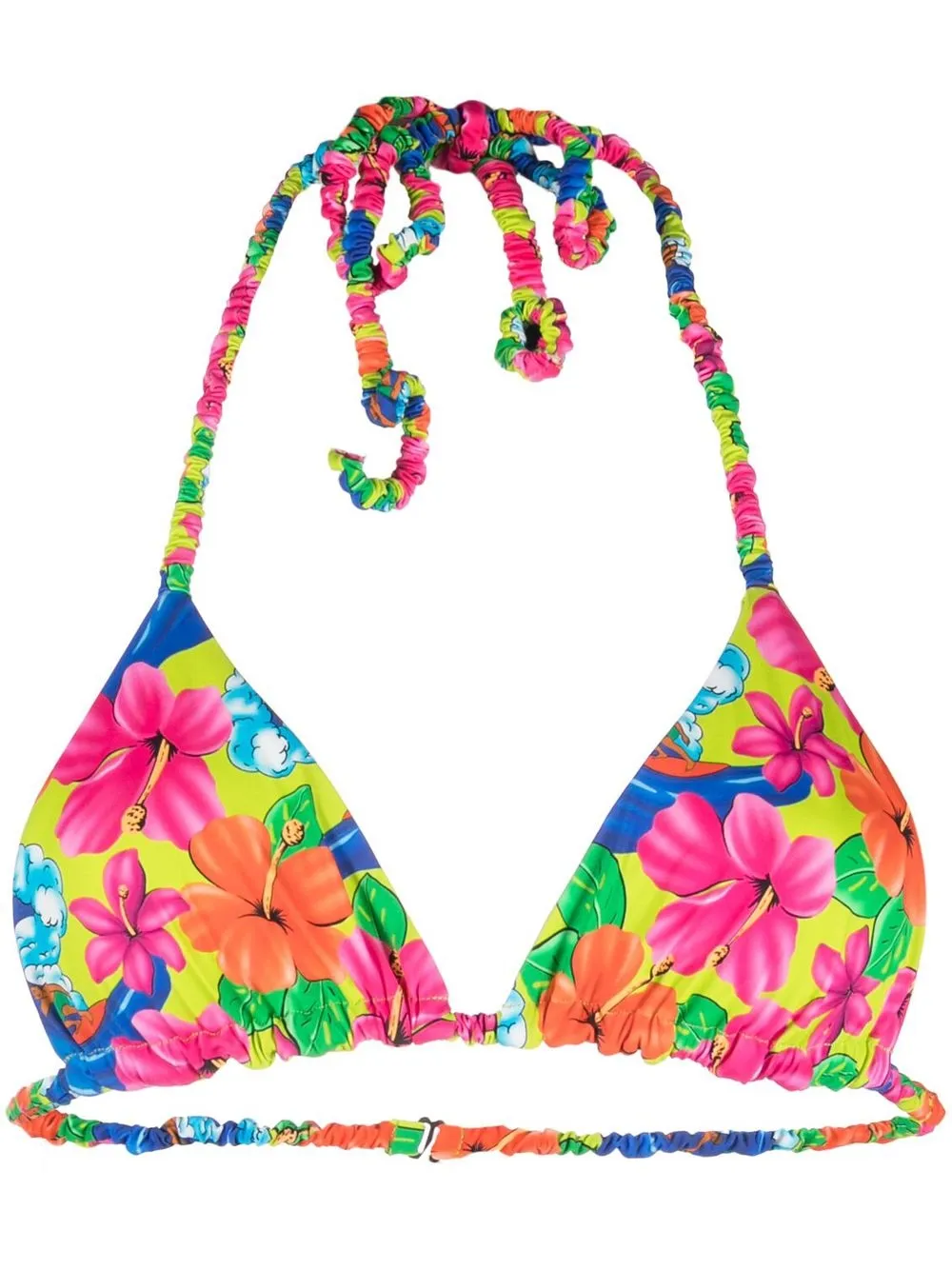 

Frankies Bikinis top de bikini con estampado Neon Surfer - Rosado