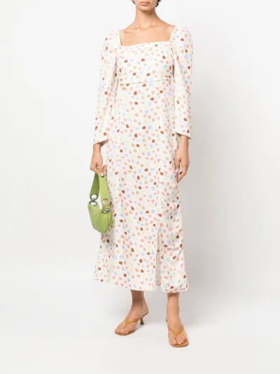 Hattie spotted-print midi dress | Rixo 