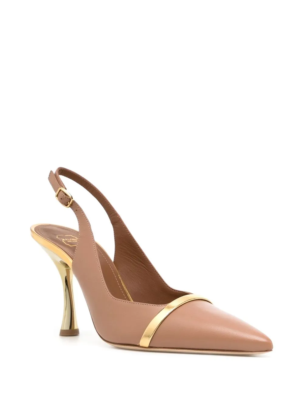 Malone Souliers Kaya leren slingback pumps - Bruin