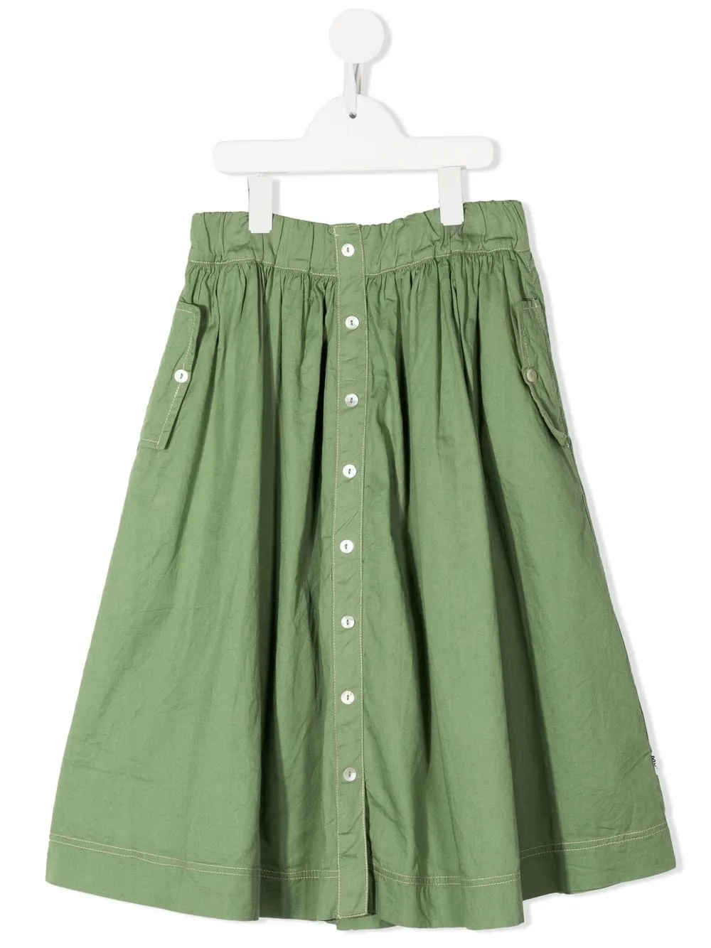 

Molo falda de mezclilla con botones en la parte delantera - Verde