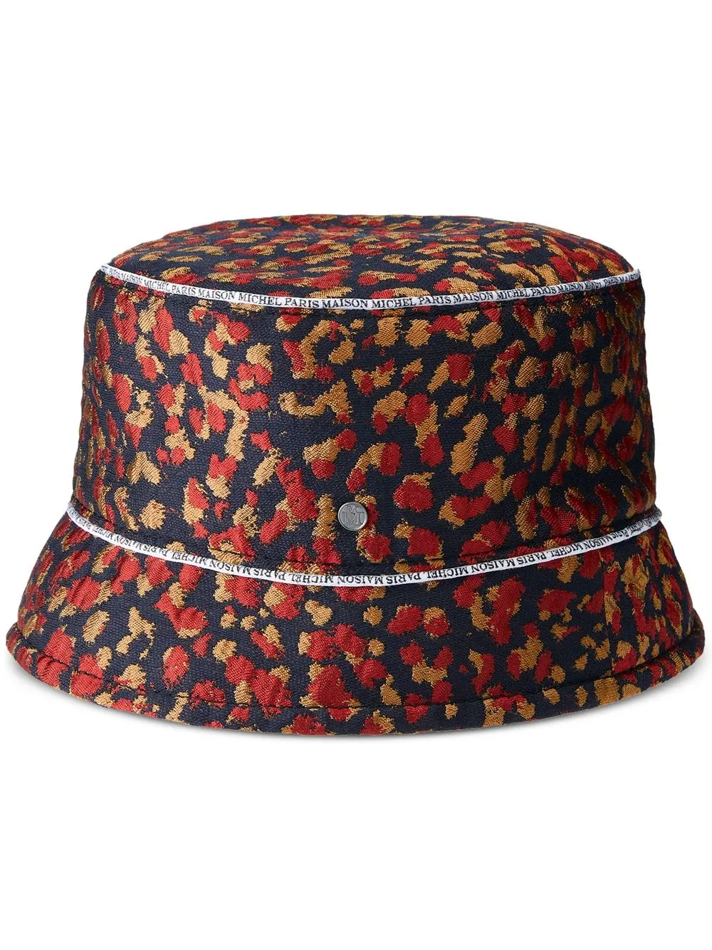 Maison Michel Axel Leopard Jacquard Bucket Hat - Farfetch