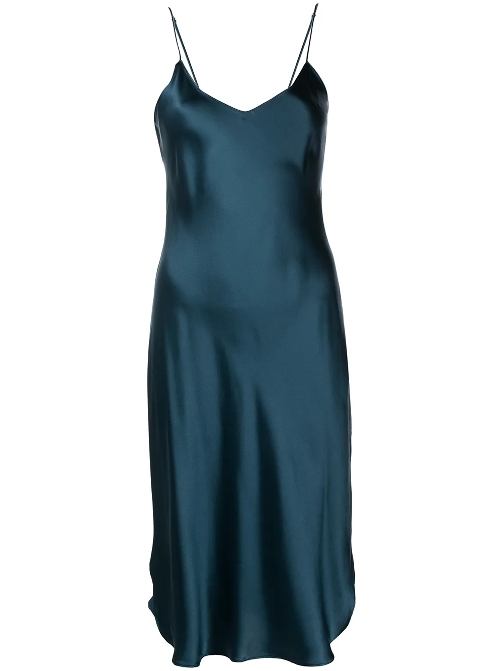 

Nili Lotan slip dress de seda midi - Azul