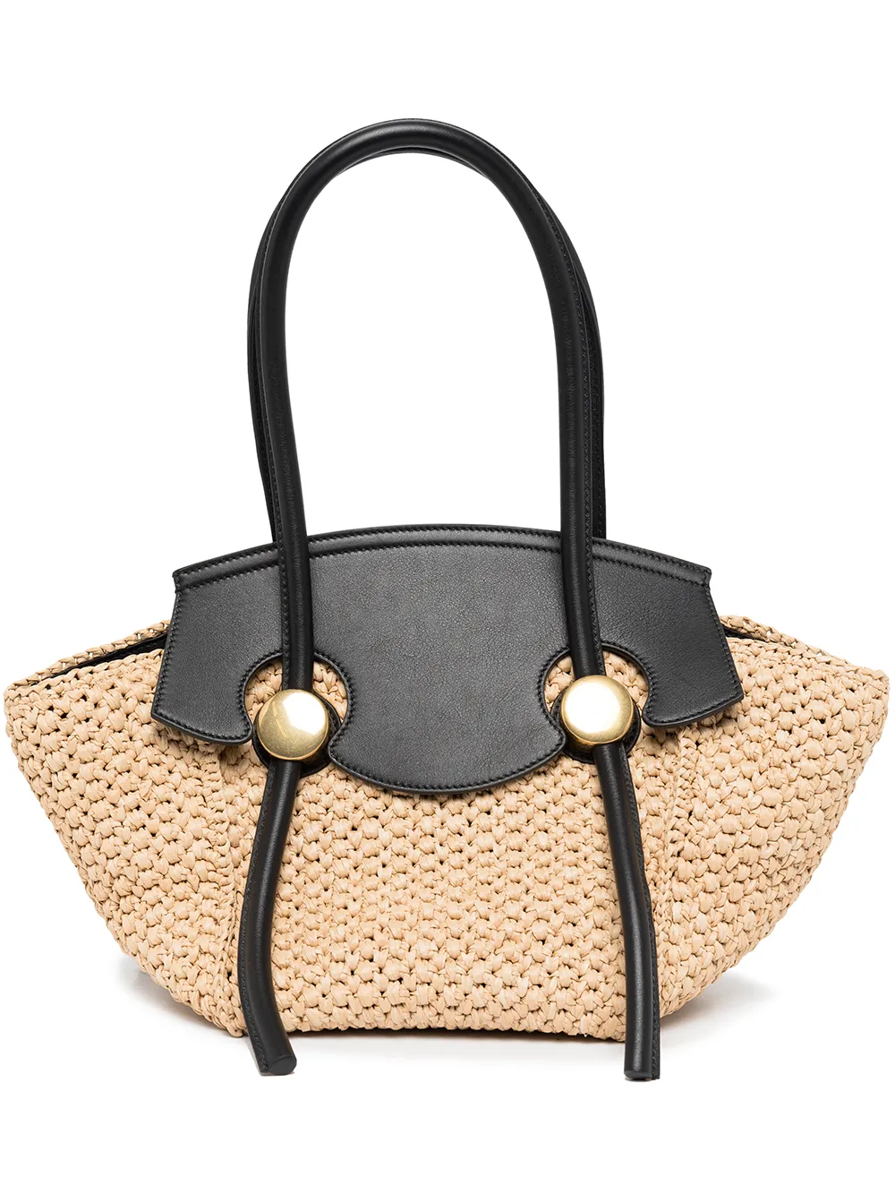 

Proenza Schouler tote de rafia Pipe pequeño - Marrón