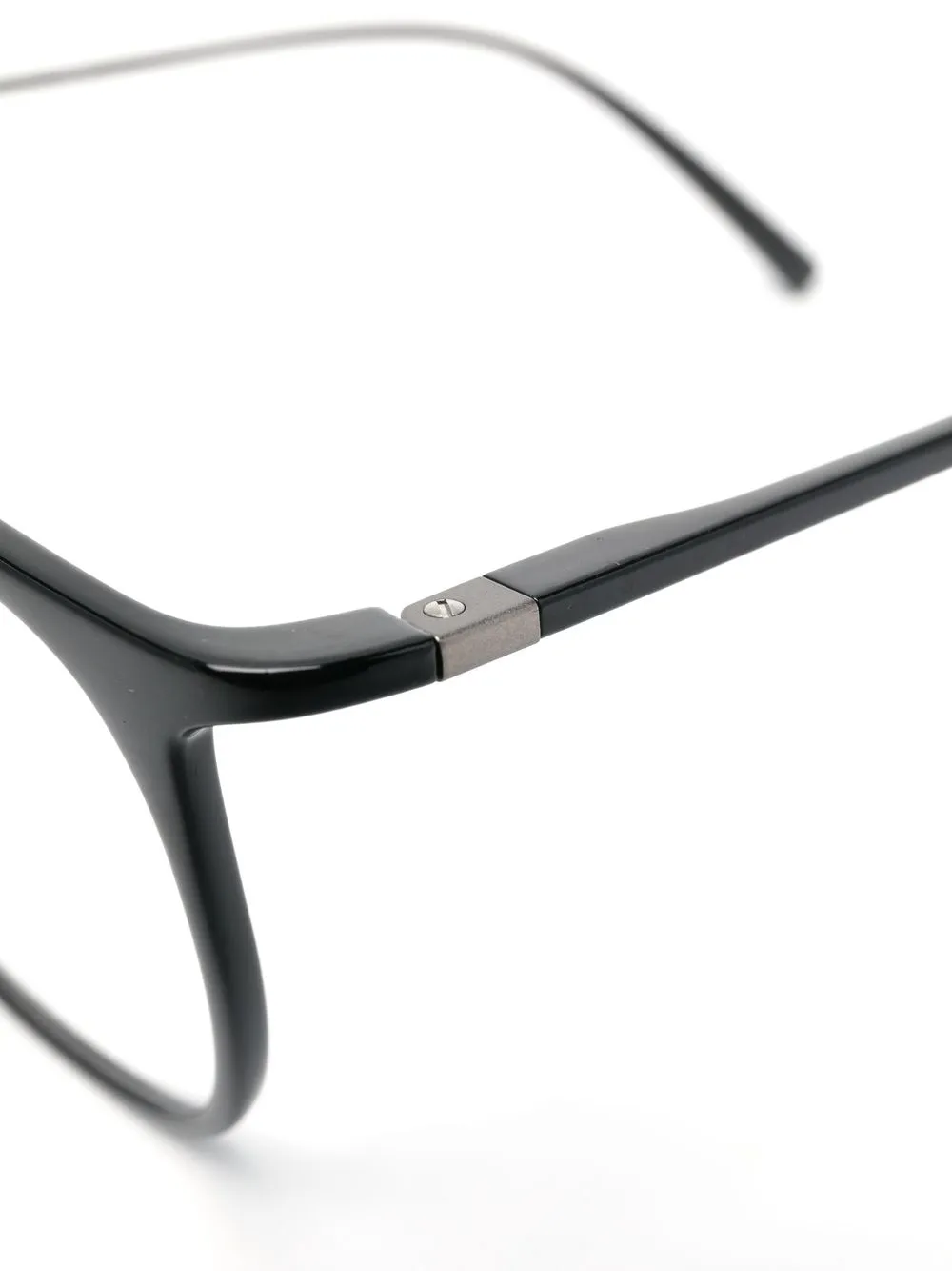  Giorgio Armani Eckige Oversized Brille   Schwarz 