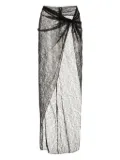 LaQuan Smith lace wrap cover-up - Black