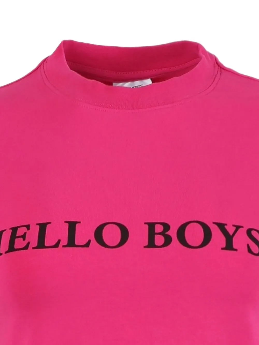 VETEMENTS Hello Boys T-shirt Roze