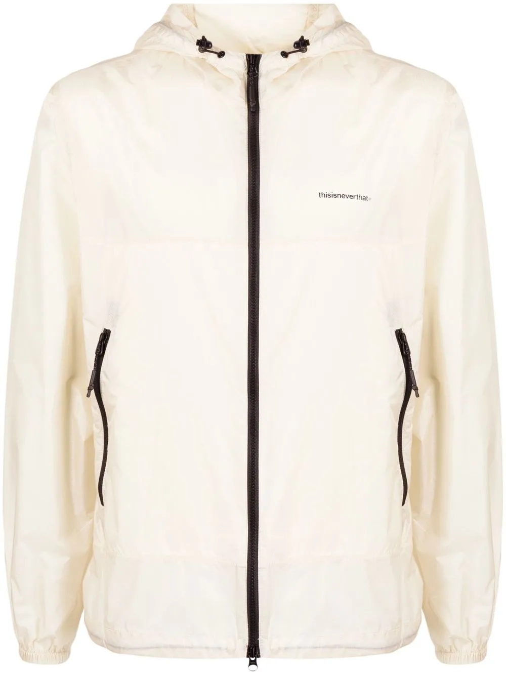 

This Is Never That zip-up hooded track jacket - Neutrals