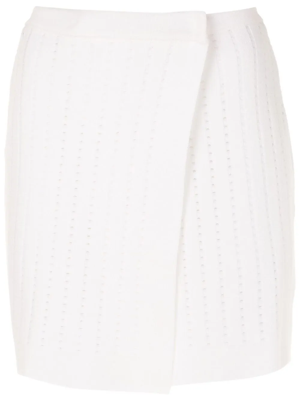 Andrea Bogosian Open-knit Wrap Skirt In White