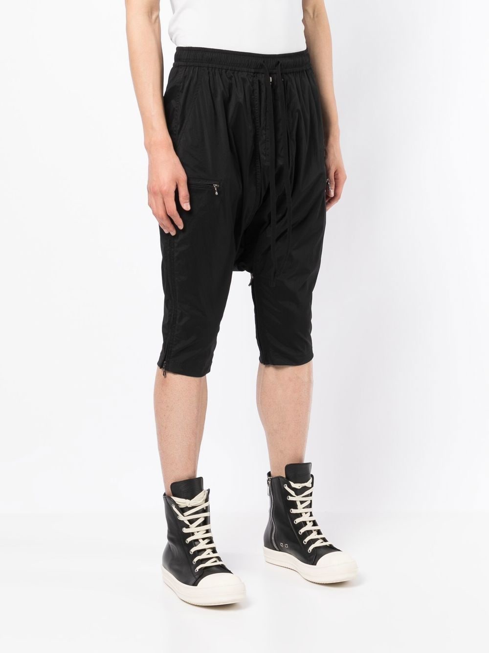 Shop Julius Drop-crotch Shorts In Black