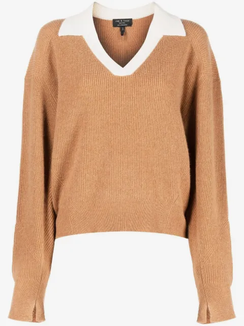 rag & bone collared cashmere jumper