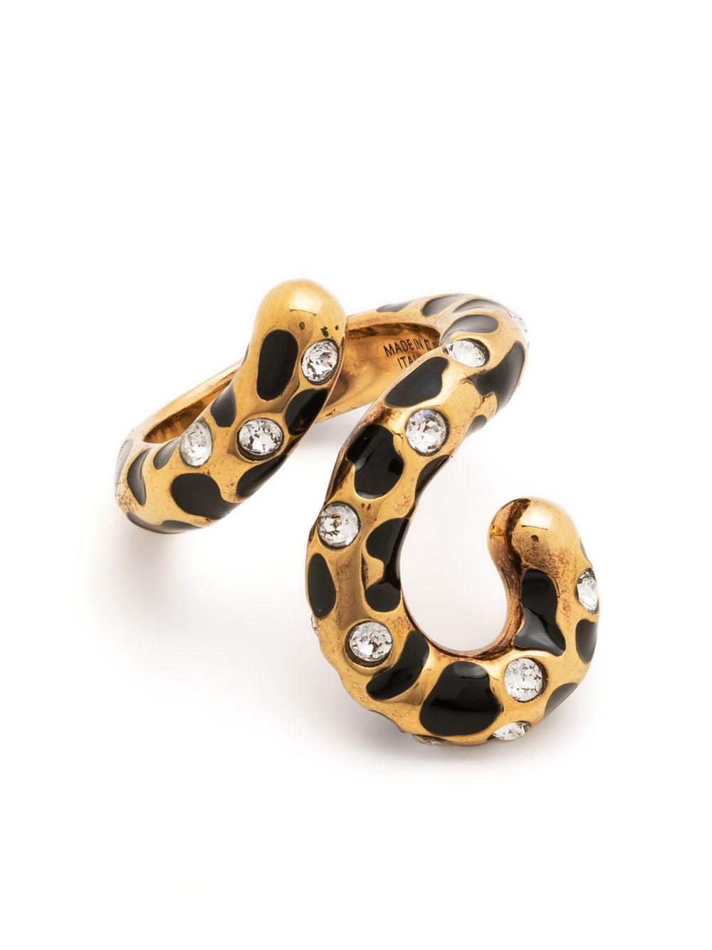 Image 1 of Lanvin crystal-embellished sculpted ring