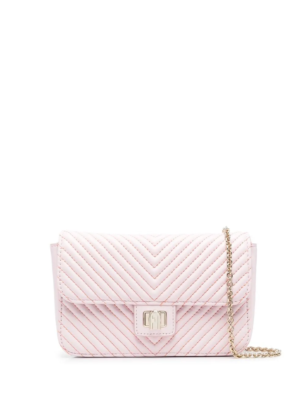 

Furla bolsa de hombro con capitonado chevron - Rosado