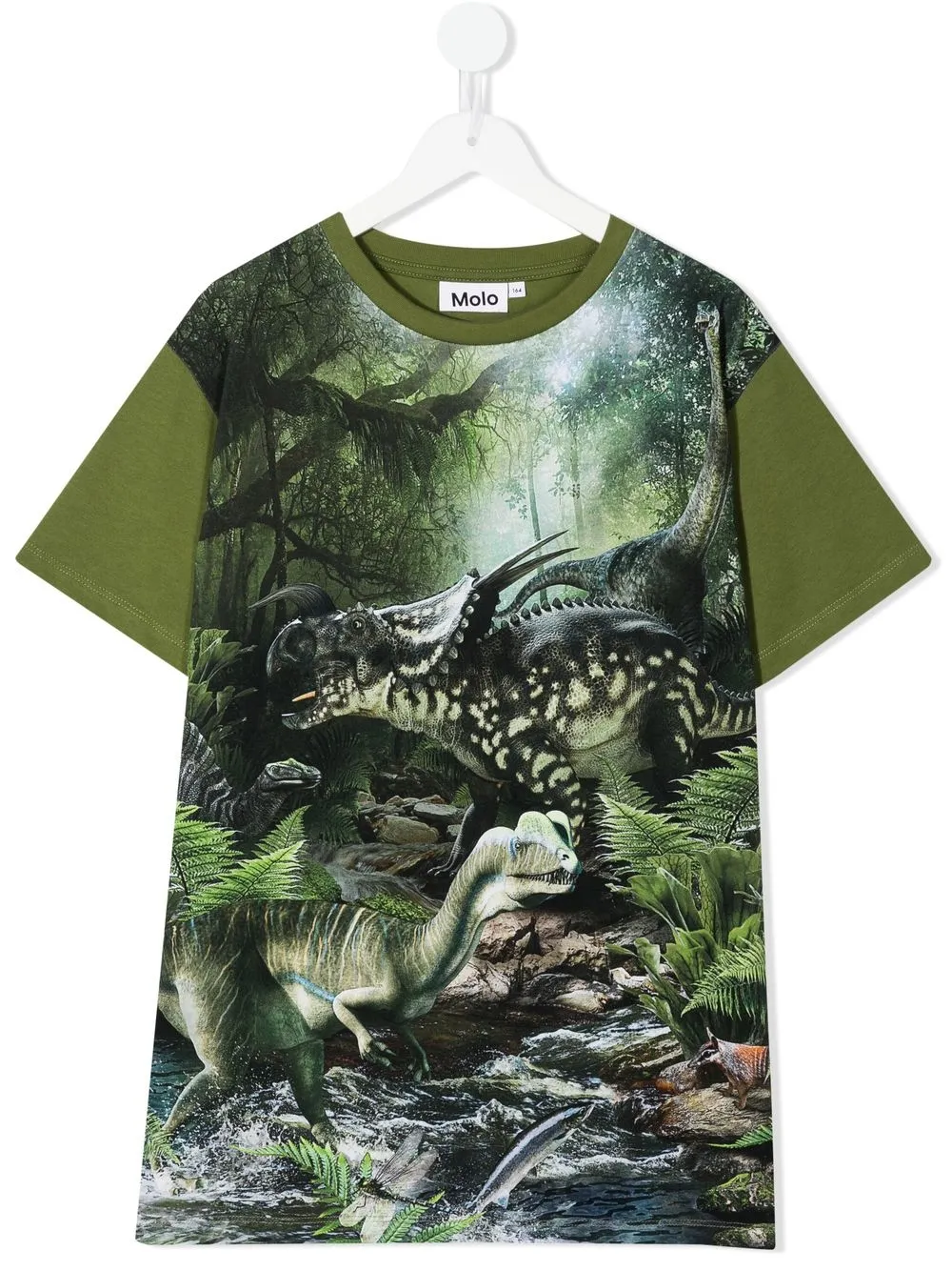 

Molo TEEN dinosaur-print crew-neck T-shirt - Multicolour