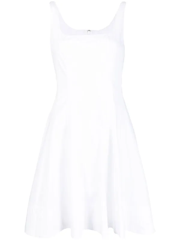 STAUD Wells Pleated Mini Dress | White | FARFETCH ID