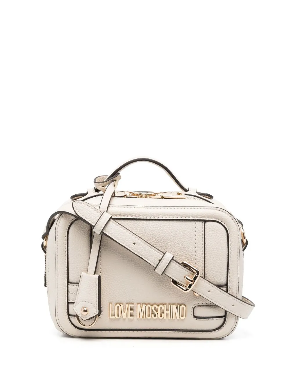 

Love Moschino bolsa crossbody cámara con detalle de costuras - Neutro