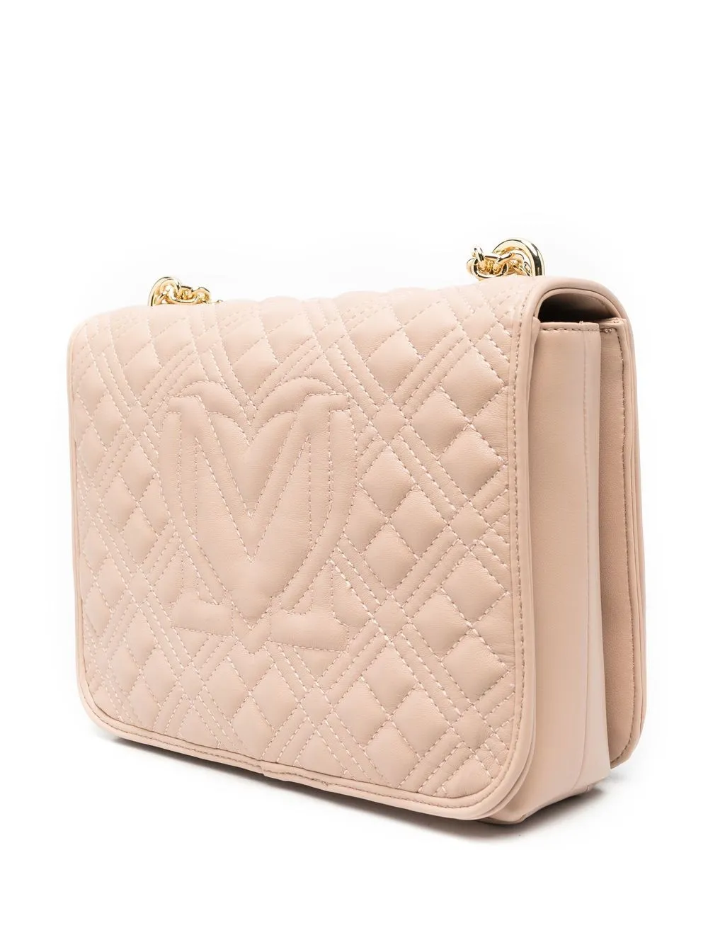 LOVE MOSCHINO LOGO标牌绗缝单肩包