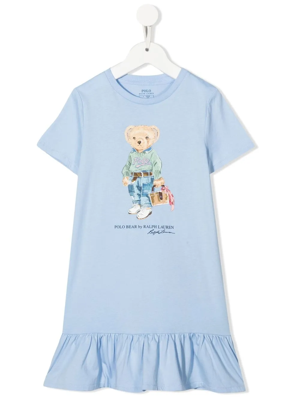 

Ralph Lauren Kids vestido con motivo Teddy Bear - Azul