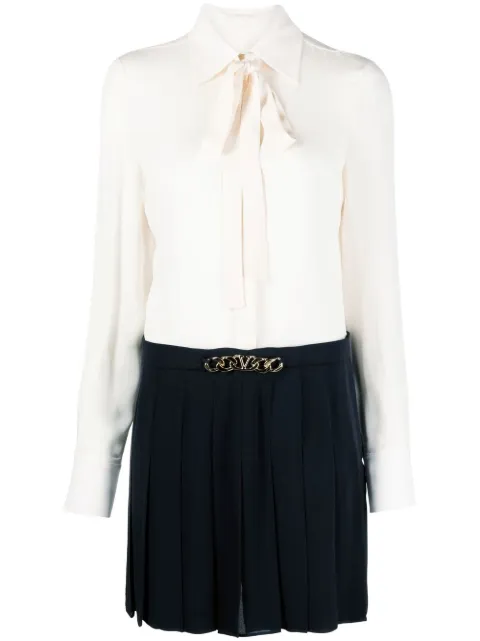Valentino Garavani pussy-bow collar shirt dress