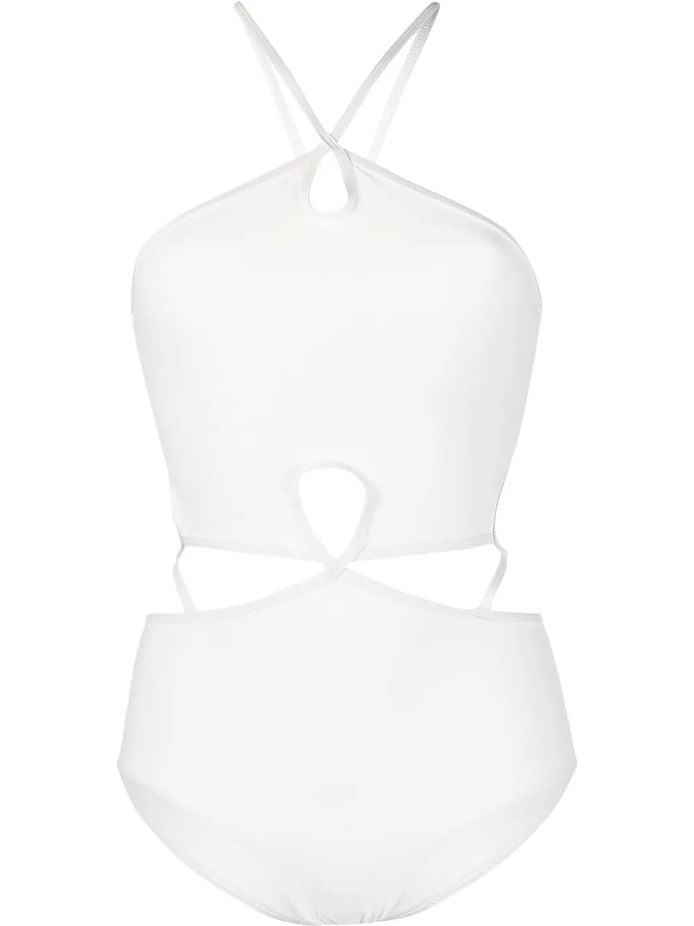 

Christopher Esber traje de baño con cuello halter - Blanco