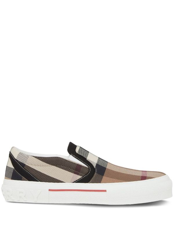 Burberry Checked slip-on Sneakers Farfetch