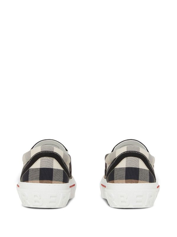 Burberry Checked slip-on Sneakers Farfetch