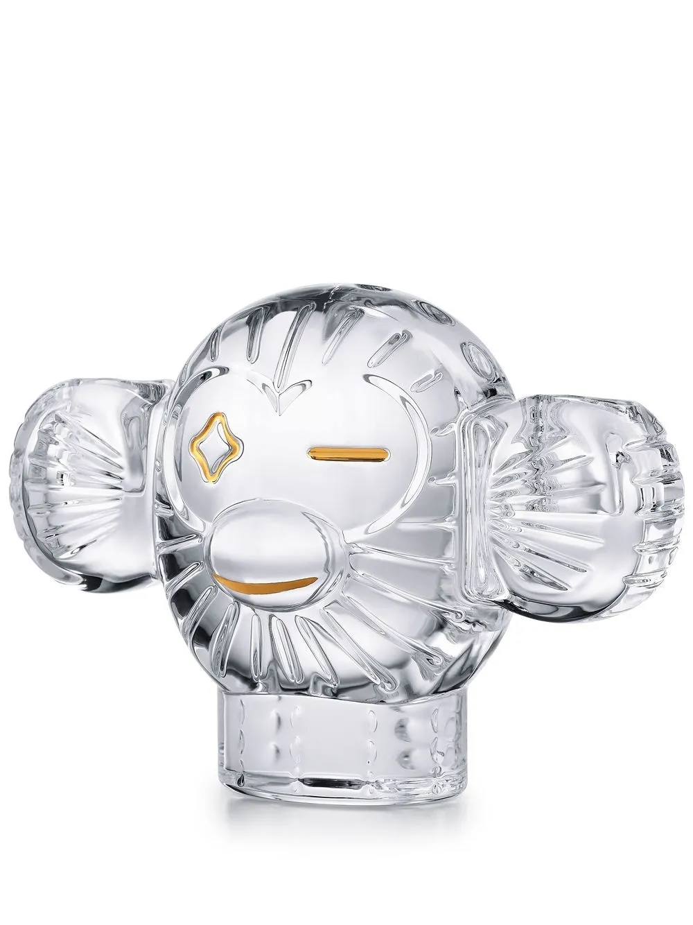 Baccarat Faunacrystopolis monkey candle holder (12cm) - White