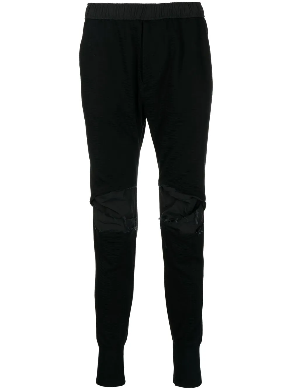 

Julius ripped-effect track pants - Black