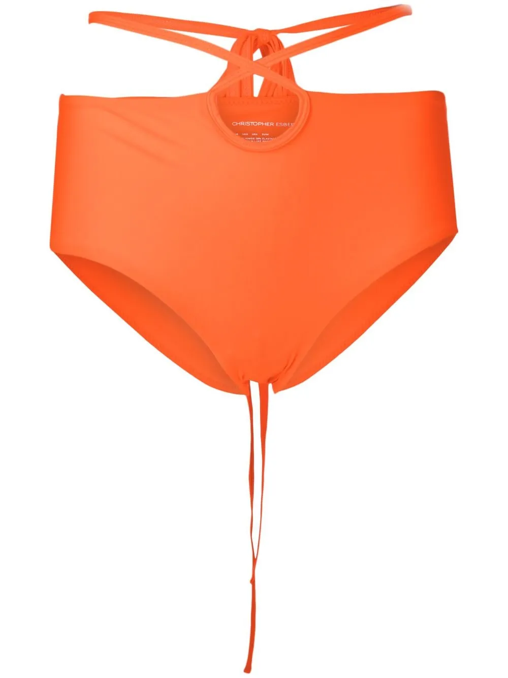 

Christopher Esber bikini bottom con tiras - Naranja