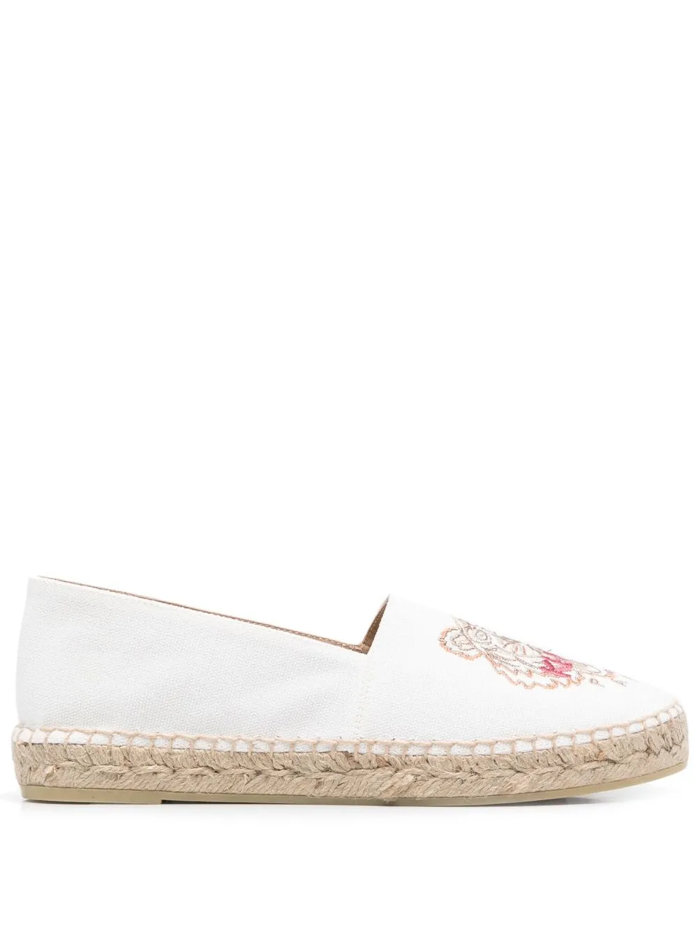 

Kenzo embroidered tiger motif espadrilles - White