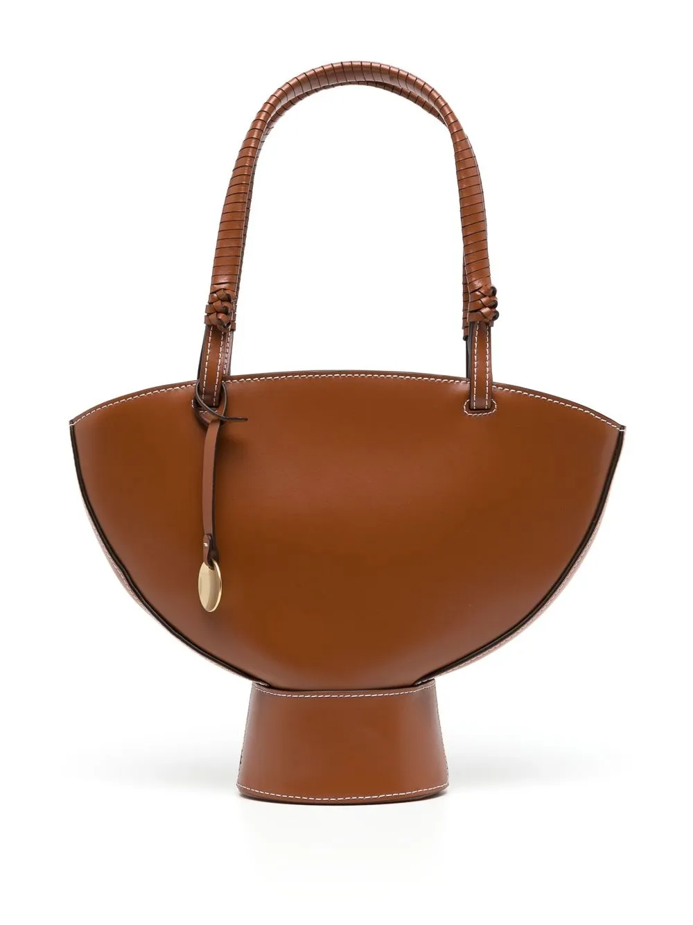 

STAUD leather geometric tote bag - Brown