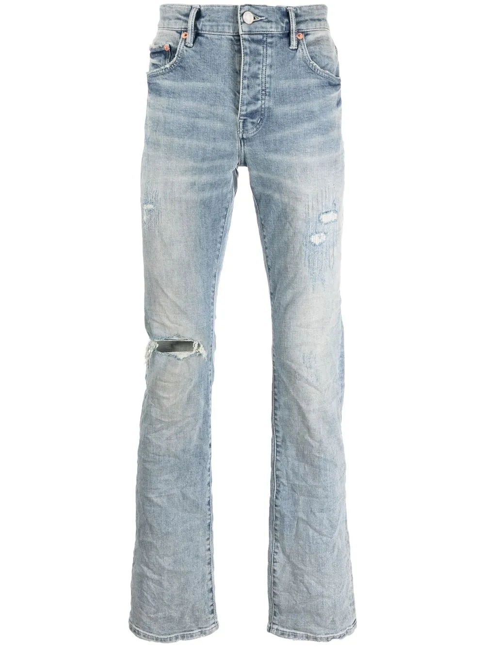 

Purple Brand jeans slim con efecto envejecido - Azul