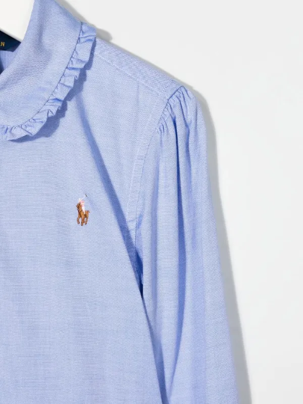 Ralph Lauren Kids Long Sleeve Casual Dress - Blue