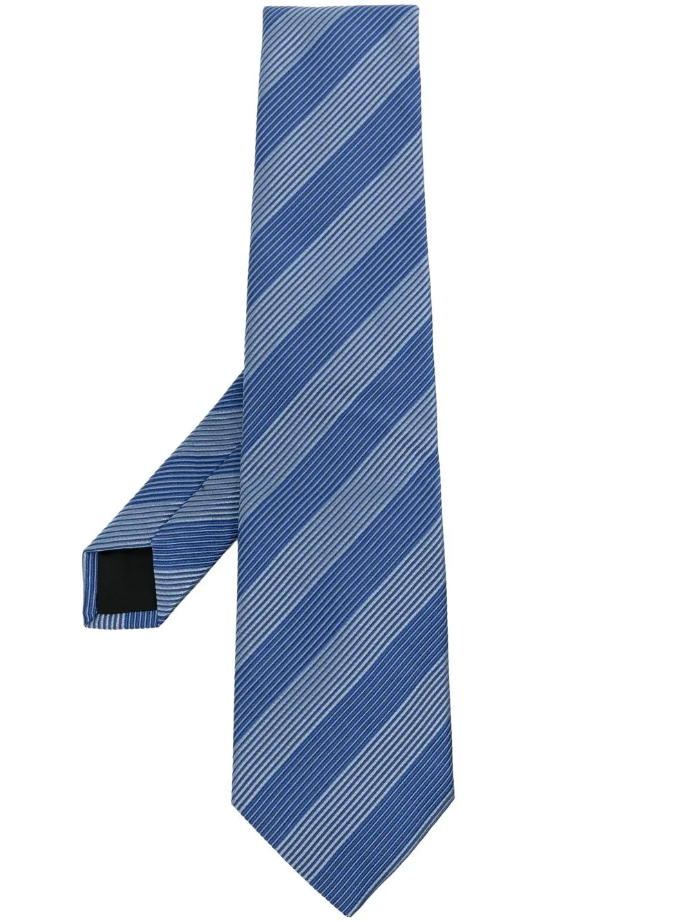 

Lanvin corbata de seda con rayas estampadas - Azul