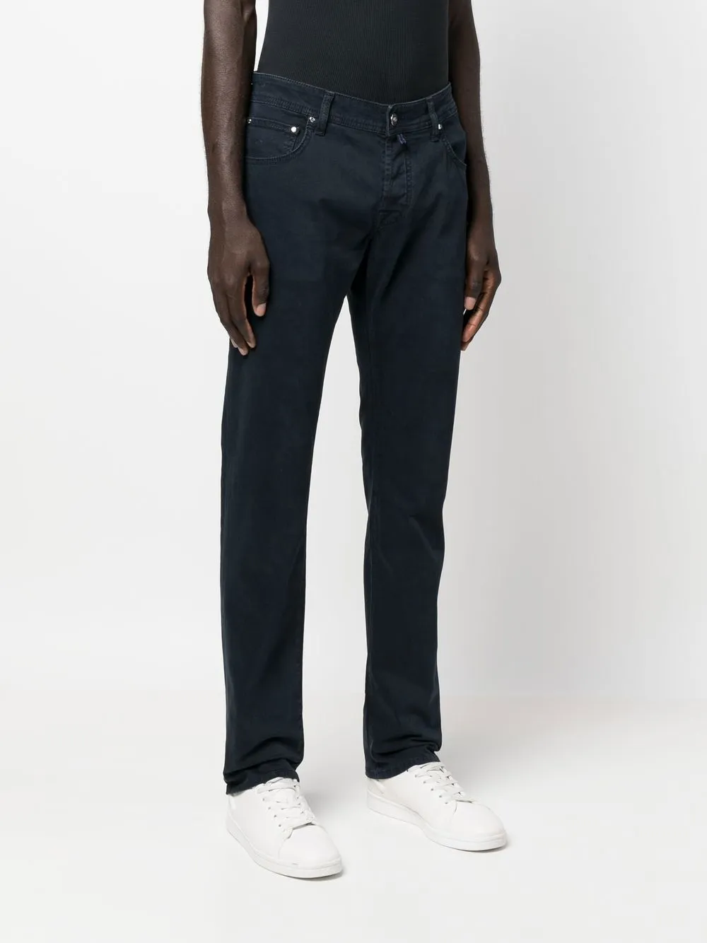  Jacob Cohën Gerade Hose Im Five Pocket Design   Blau 