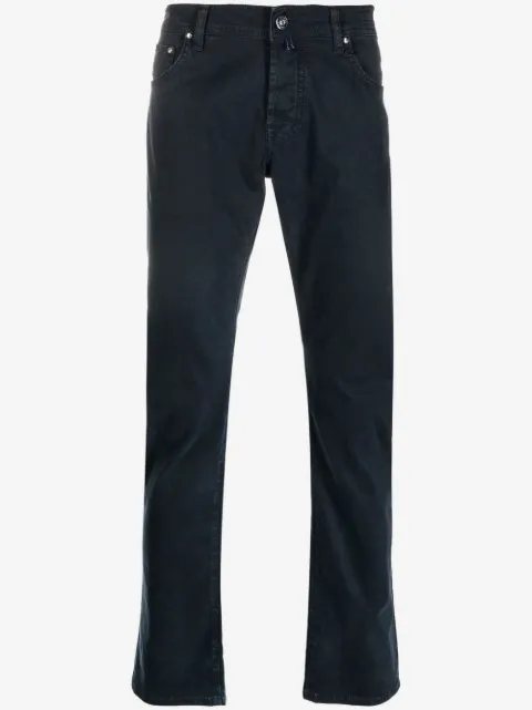 Jacob Cohën scarf-detail five-pocket straight-leg trousers