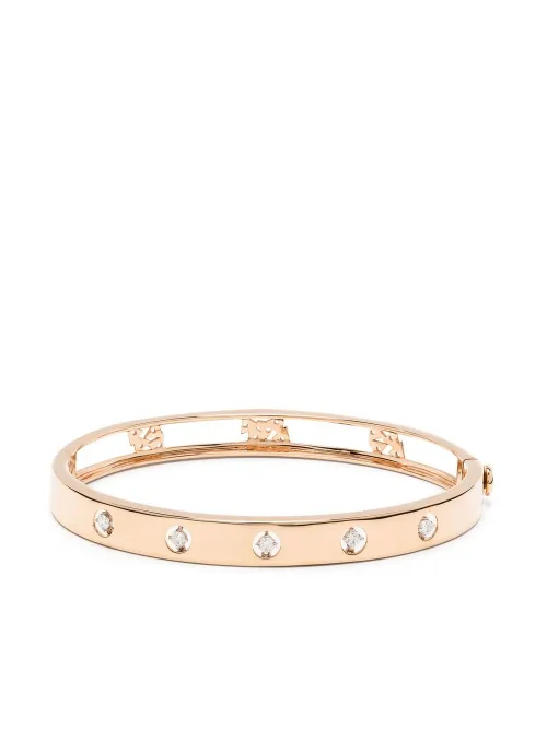 Bracelet jonc Sirio en or 18ct serti de diamants - PONTE VECCHIO - Modalova