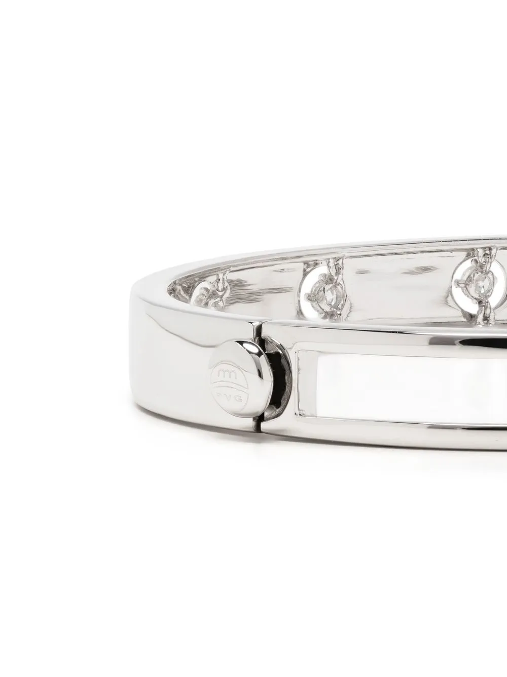  Ponte Vecchio 18kt White Gold Sirio Diamond Bangle Bracelet 