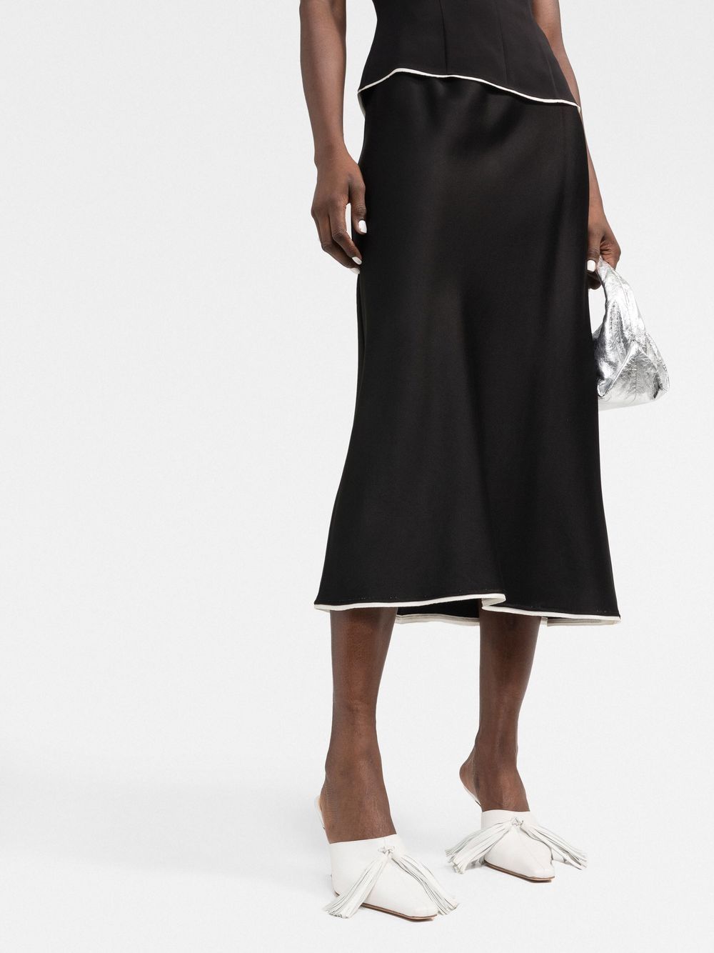 Image 2 of There Was One bias-cut midi skirt