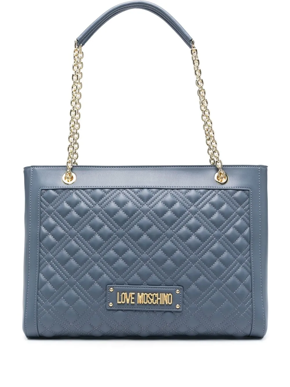 

Love Moschino bolsa de hombro capitonada - Azul