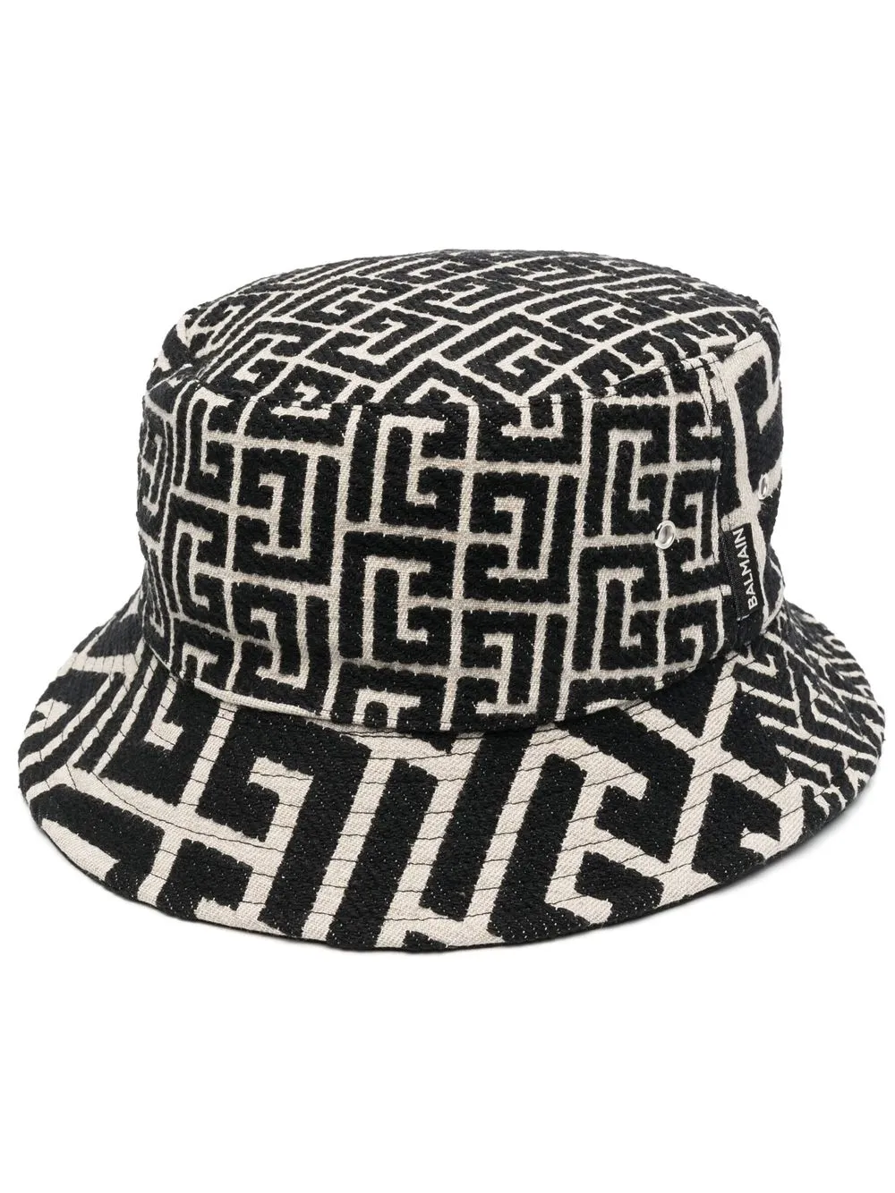 

Balmain monogram-jacquard reversible bucket hat - Black