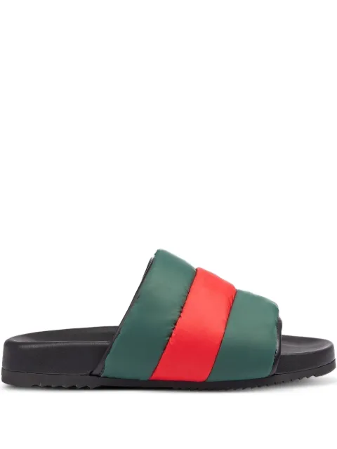 Gucci Web-Stripe padded slides