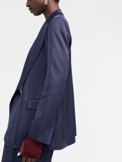 peak-lapels wrap blazer