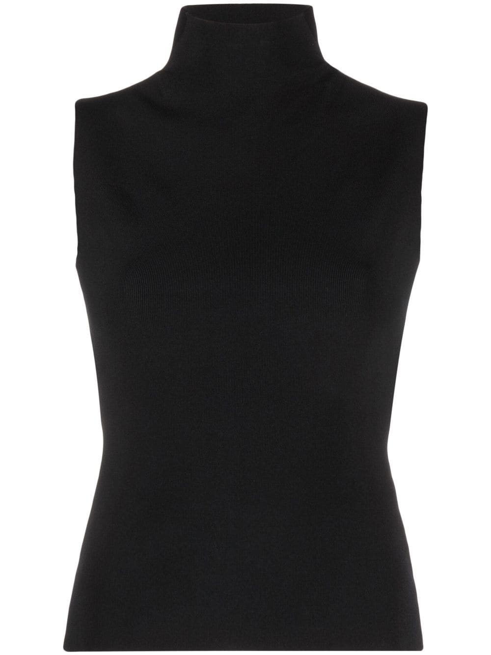 There Was One Open-back Knitted Top In Black
