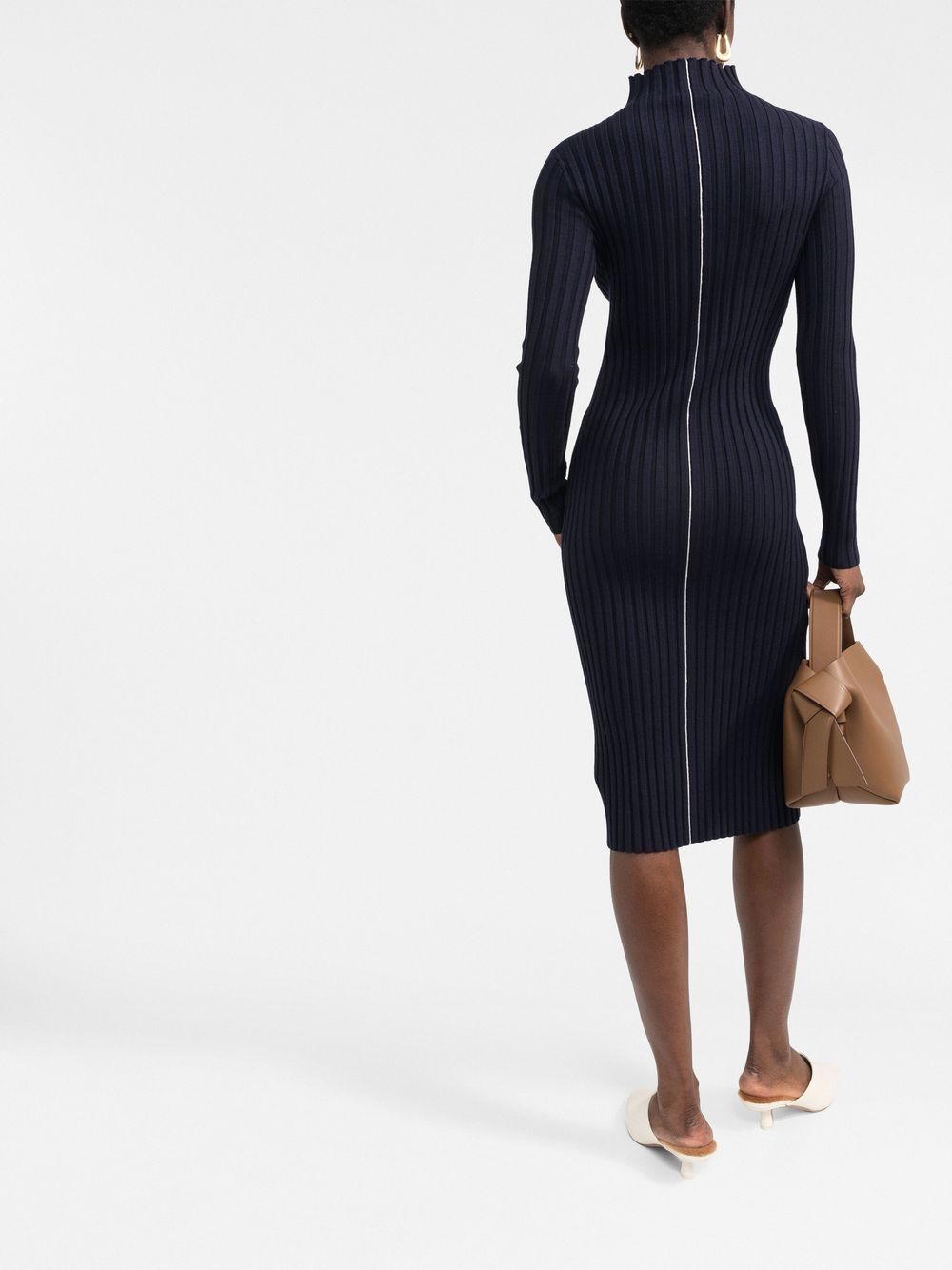 There Was One mock-neck ribbed-knit Dress - Farfetch