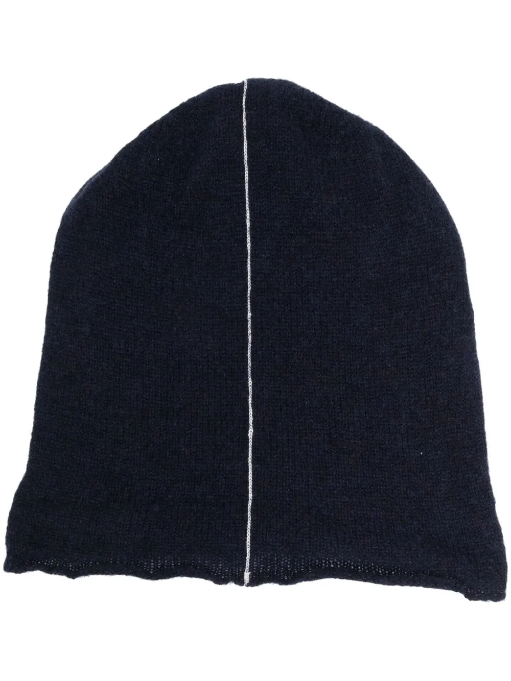 

There Was One stripe-detail beanie hat - Blue