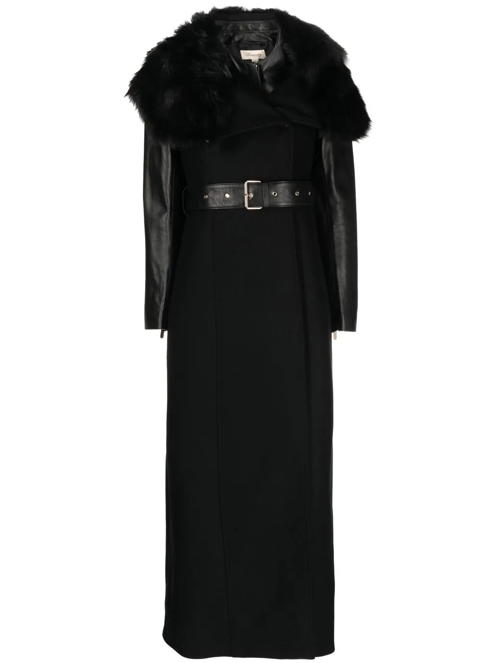 

Temperley London long-length belted coat - Black
