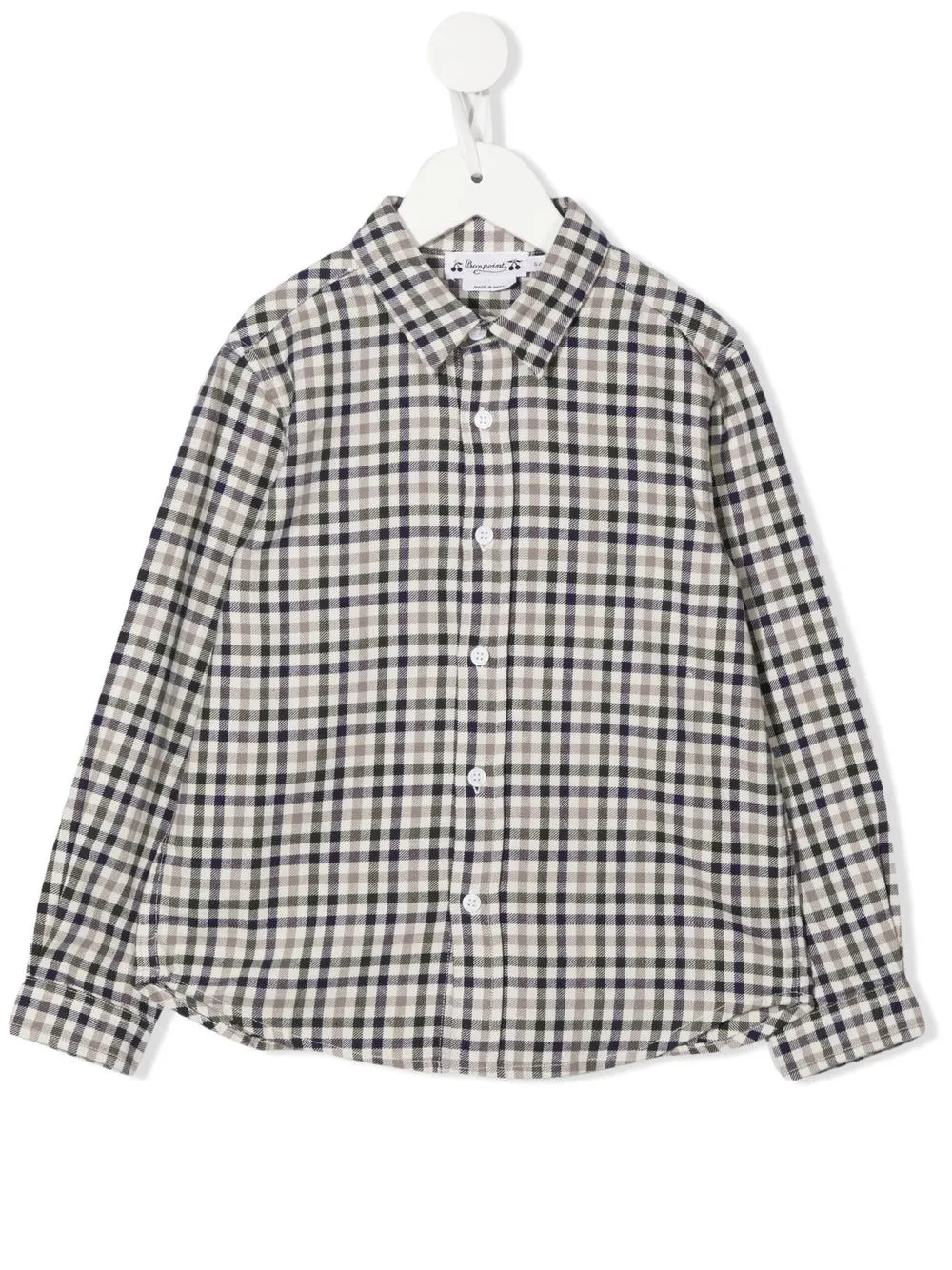 

Bonpoint camisa con cuadros estampados - Gris