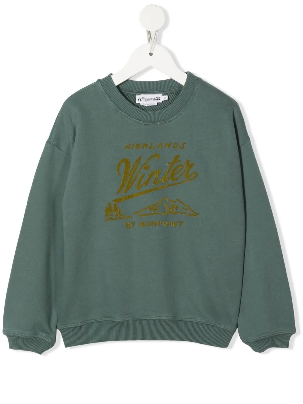 

Bonpoint Tonino crew-neck sweatshirt - Green