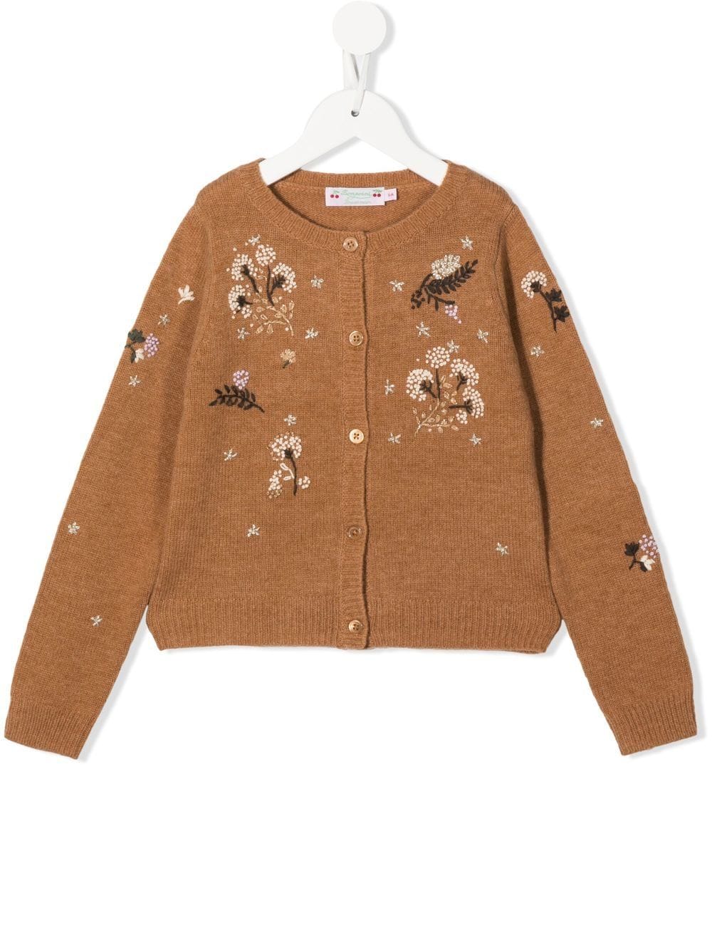 Bonpoint Toesie floral-embroidered Wool Cardigan - Farfetch