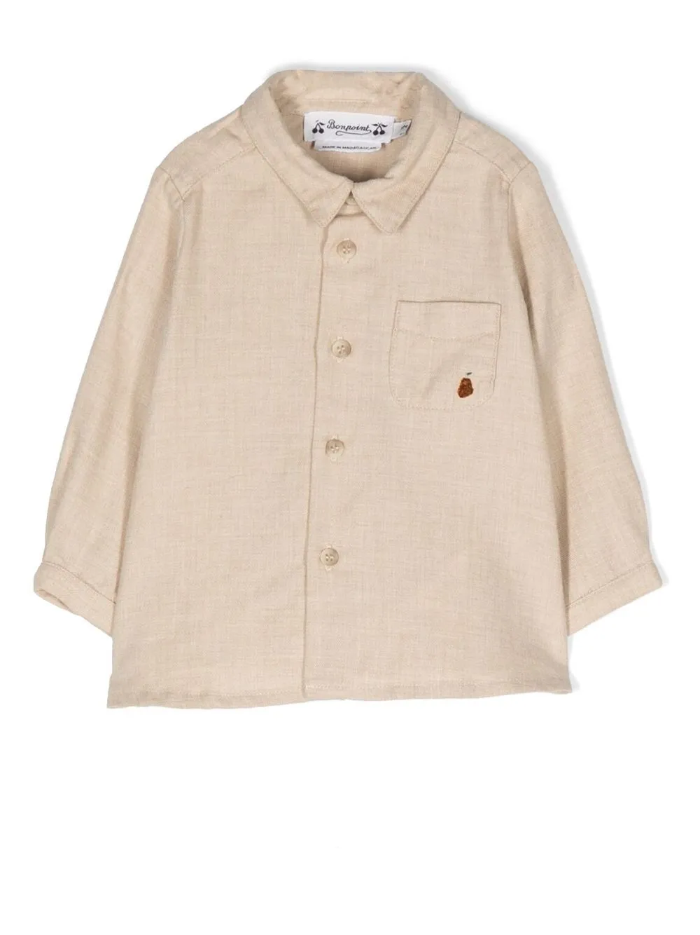 

Bonpoint Malo embroidered-detail shirt - Neutrals